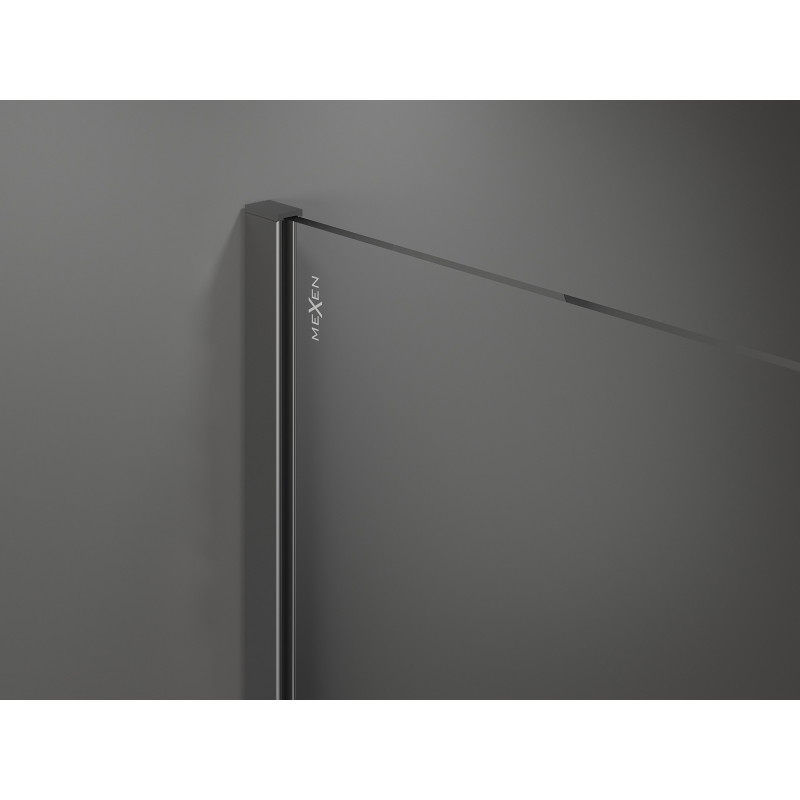 Mexen Kioto ścianka prysznicowa Walk-in 130 x 200 cm, ombre niebieska 8 mm, gun metal - 800-130-101-95-46