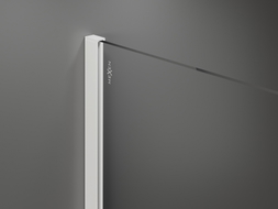 Mexen Kioto ścianka prysznicowa Walk-in 100 x 200 cm, ombre czarna 8 mm, biała - 800-100-101-20-76