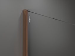 Mexen Kioto ścianka prysznicowa Walk-in 80 x 200 cm, ombre czarna 8 mm, różowe złoto - 800-080-101-60-76