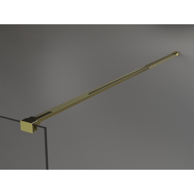 Mexen Kioto ścianka prysznicowa Walk-in 70 x 200 cm, ombre biała 8 mm, złota - 800-070-101-50-86