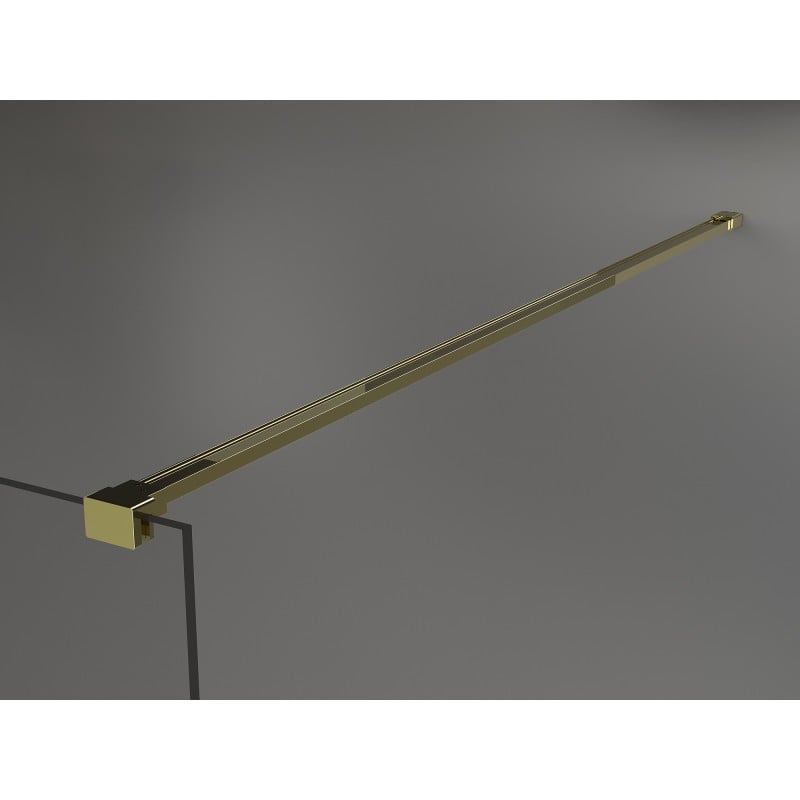 Mexen Kioto ścianka prysznicowa Walk-in 90 x 200 cm, ombre biała 8 mm, złota - 800-090-101-50-86