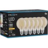 Mexen Vintis 6x żarówka filament LED E27, G80, 2W, Ciepła - 2200K, 180 lm, amber - L155-E27-0222-50x06