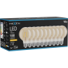 Mexen Vintis 10x żarówka filament LED E27, G80, 2W, Ciepła - 2200K, 180 lm, amber - L155-E27-0222-50x10