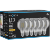 Mexen Vintis 6x żarówka filament LED E27, G80, 4W, Ciepła - 2200K, 280 lm, smoke - L155-E27-0422-70x06