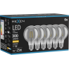 Mexen Vintis 6x żarówka filament LED E27, G80, 4W, Ciepła - 2700K, 300 lm, smoke - L155-E27-0427-70x06