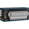 Mexen Vintis 10x żarówka filament LED E27, G80, 6W, Ciepła - 2700K, 510 lm, smoke - L155-E27-0627-70x10