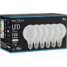 Mexen Vintis 6x żarówka filament LED E27, G80, 6W, Neutralna - 4000K, 720 lm, clear - L155-E27-0640-00x06