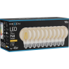 Mexen Vintis 10x żarówka filament LED E27, G80, 8W, Ciepła - 2200K, 750 lm, amber - L155-E27-0822-50x10