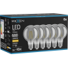 Mexen Vintis 6x żarówka filament LED E27, G80, 8W, Ciepła - 2700K, 680 lm, smoke - L155-E27-0827-70x06