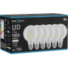 Mexen Vintis 6x żarówka filament LED E27, G80, 8W, Neutralna - 4000K, 1055 lm, clear - L155-E27-0840-00x06