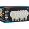 Mexen Vintis 6x żarówka filament LED E27, G80, 10W, Neutralna - 4000K, 1320 lm, clear - L155-E27-1040-00x06