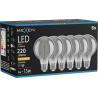 Mexen Vintis 6x żarówka filament spirala LED E27, G80, 4W, Ciepła - 2200K, 220 lm, smoke - L165-E27-0422-70x06