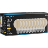Mexen Vintis 10x żarówka filament spirala LED E27, G80, 8W, Ciepła - 2700K, 650 lm, amber - L165-E27-0827-50x10