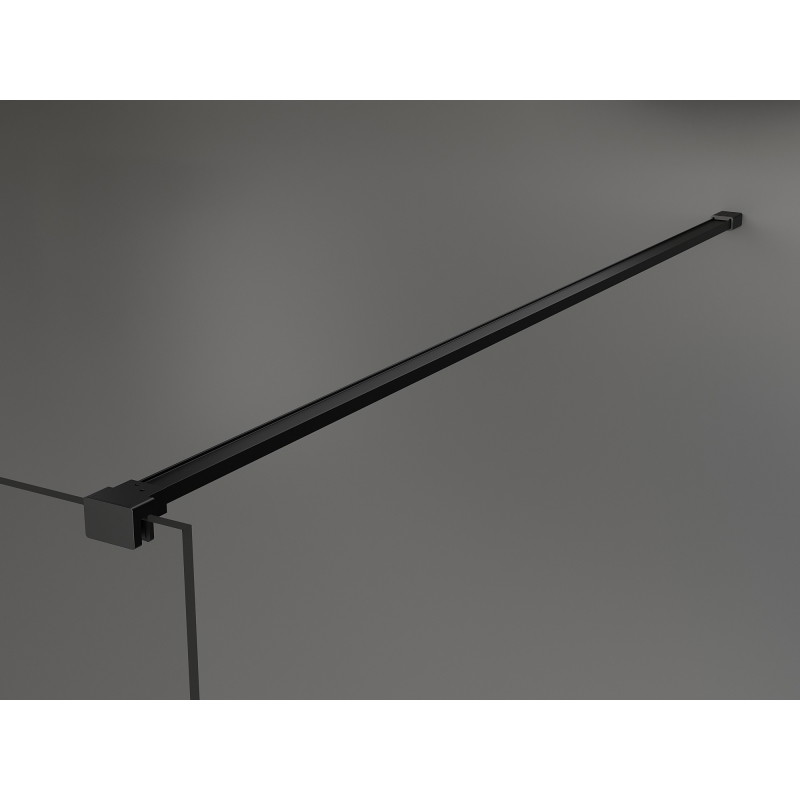 Mexen Kioto ścianka prysznicowa wolnostojąca 130 x 200 cm, ombre czarna 8 mm, czarna - 800-130-002-70-76