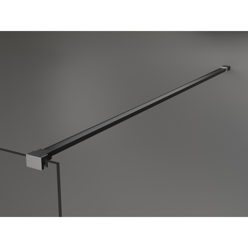 Mexen Kioto ścianka prysznicowa wolnostojąca 130 x 200 cm, ombre czarna 8 mm, gun metal - 800-130-002-95-76