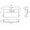 Mexen Ava umywalka nablatowa z konglomeratu 1/O 60 x 38 cm, biała - 23016001