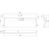 Mexen Ava umywalka nablatowa z konglomeratu 1/O 120 x 46 cm, czarna - 23011271