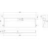 Mexen Ava umywalka nablatowa z konglomeratu B/O 120 x 46 cm, czarna - 23011270