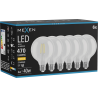 Mexen Vintis 6x żarówka filament LED E27, G95, 4W, Ciepła - 2700K, 470 lm, clear - L157-E27-0427-00x06