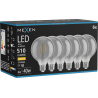 Mexen Vintis 6x żarówka filament LED E27, G95, 6W, Ciepła - 2700K, 510 lm, smoke - L157-E27-0627-70x06