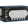 Mexen Vintis 6x żarówka filament LED E27, G95, 6W, Neutralna - 4000K, 720 lm, clear - L157-E27-0640-00x06
