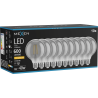 Mexen Vintis 10x żarówka filament LED E27, G95, 8W, Ciepła - 2200K, 600 lm, smoke - L157-E27-0822-70x10