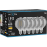 Mexen Vintis 6x żarówka filament LED E27, G95, 8W, Ciepła - 2700K, 680 lm, smoke - L157-E27-0827-70x06