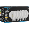 Mexen Vintis 6x żarówka filament spirala LED E27, G95, 6W, Ciepła - 2700K, 630 lm, clear - L167-E27-0627-00x06