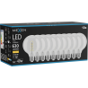 Mexen Vintis 10x żarówka filament spirala LED E27, G95, 6W, Ciepła - 2700K, 630 lm, clear - L167-E27-0627-00x10