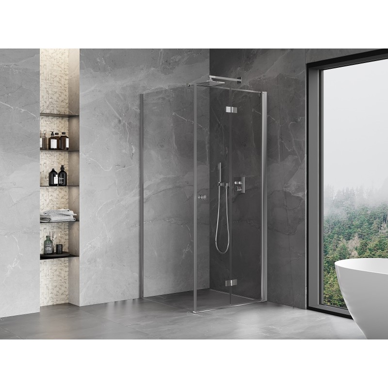 Mexen Mist-F kabina prysznicowa składana prawa 110 x 110 cm, transparent, chrom - 8A6T-110-110-01-00-P
