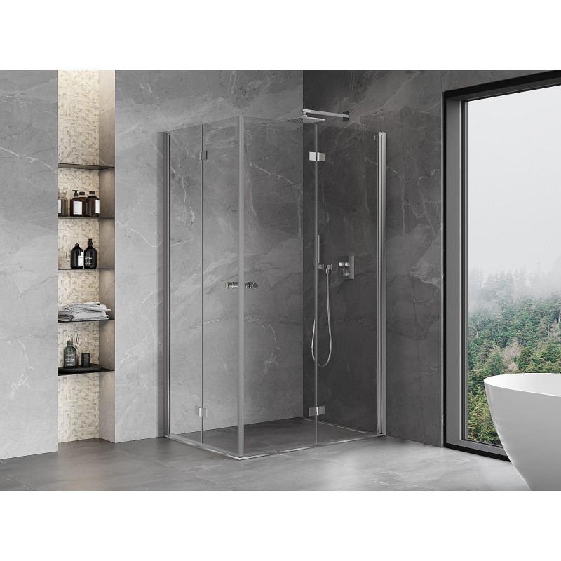 Mexen Mist-F Duo kabina prysznicowa składana prawa 70 x 85 cm, transparent, chrom - 8A6-070L-085P-01-00