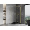 Mexen Mist-F kabina prysznicowa składana prawa 85 x 85 cm, transparent, złota - 8A6T-085-085-50-00-P