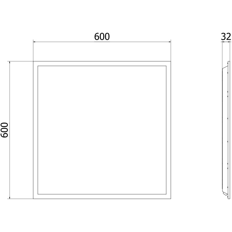 Mexen Brill-S panel sufitowy LED podtynkowy 60 x 60 cm, 36W, Zimna - 6500K, 4320 lm, biały - L202-060-060-3665-20