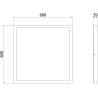 Mexen Brill-S panel sufitowy LED natynkowy 60 x 60 cm, 40W, Neutralna - 4000K, 4000 lm, biały - L205-060-060-4040-20