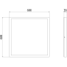 Mexen Brill-S panel sufitowy LED natynkowy 60 x 60 cm, 40W, Neutralna - 4000K, 3600 lm, czarny - L205-060-060-4040-70