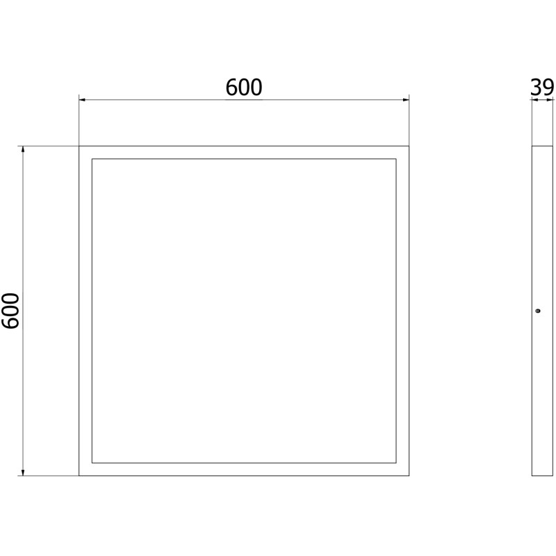 Mexen Brill-S panel sufitowy LED natynkowy 60 x 60 cm, 48W, Neutralna - 4000K, 5280 lm, biały - L206-060-060-4840-20