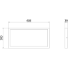 Mexen Brill-S panel sufitowy LED natynkowy 60 x 30 cm, 24W, Neutralna - 4000K, 2880 lm, biały - L207-060-030-2440-20