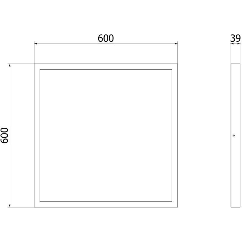 Mexen Brill-S panel sufitowy LED natynkowy 60 x 60 cm, 36W, Neutralna - 4000K, 4320 lm, biały - L207-060-060-3640-20