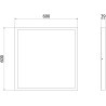 Mexen Brill-S panel sufitowy LED natynkowy 60 x 60 cm, 36W, Neutralna - 4000K, 4320 lm, biały - L207-060-060-3640-20