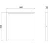 Mexen Brill-S panel sufitowy LED natynkowy 60 x 60 cm, 36W, Neutralna - 4000K, 3960 lm, czarny - L207-060-060-3640-70