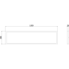 Mexen Brill-S panel sufitowy LED natynkowy 120 x 30 cm, 36W, Neutralna - 4000K, 5184 lm, biały - L207-120-030-3640-20