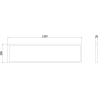 Mexen Brill-S panel sufitowy LED natynkowy 120 x 30 cm, 36W, Neutralna - 4000K, 3960 lm, czarny - L207-120-030-3640-70