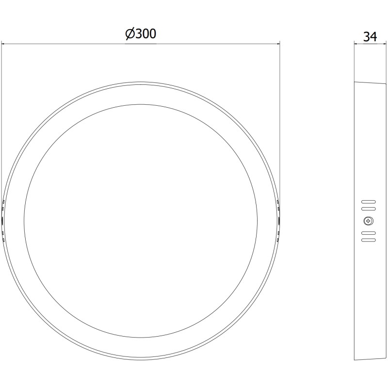 Mexen LDSR plafon sufitowy LED natynkowy fi 30 cm, 24W, Zimna - 6500K, 2640 lm, biały - L212-030-2465-20