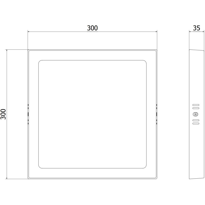 Mexen LDSS plafon sufitowy LED natynkowy 30 x 30 cm, 24W, Neutralna - 4000K, 2640 lm, biały - L213-030-2440-20