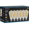 Mexen Vintis 6x żarówka filament LED E27, ST64, 4W, Ciepła - 2700K, 400 lm, amber - L152-E27-0427-50x06