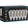 Mexen Vintis 6x żarówka filament LED E27, ST64, 4W, Ciepła - 2700K,  300 lm, smoke - L152-E27-0427-70x06