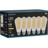 Mexen Vintis 6x żarówka filament LED E27, ST64, 6W, Ciepła - 2200K, 600 lm, amber - L152-E27-0622-50x06