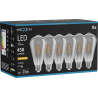 Mexen Vintis 6x żarówka filament LED E27, ST64, 6W, Ciepła - 2200K, 450 lm, smoke - L152-E27-0622-70x06