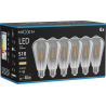 Mexen Vintis 6x żarówka filament LED E27, ST64, 6W, Ciepła - 2700K, 510 lm, smoke - L152-E27-0627-70x06