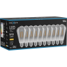 Mexen Vintis 10x żarówka filament LED E27, ST64, 6W, Ciepła - 2700K, 510 lm, smoke - L152-E27-0627-70x10